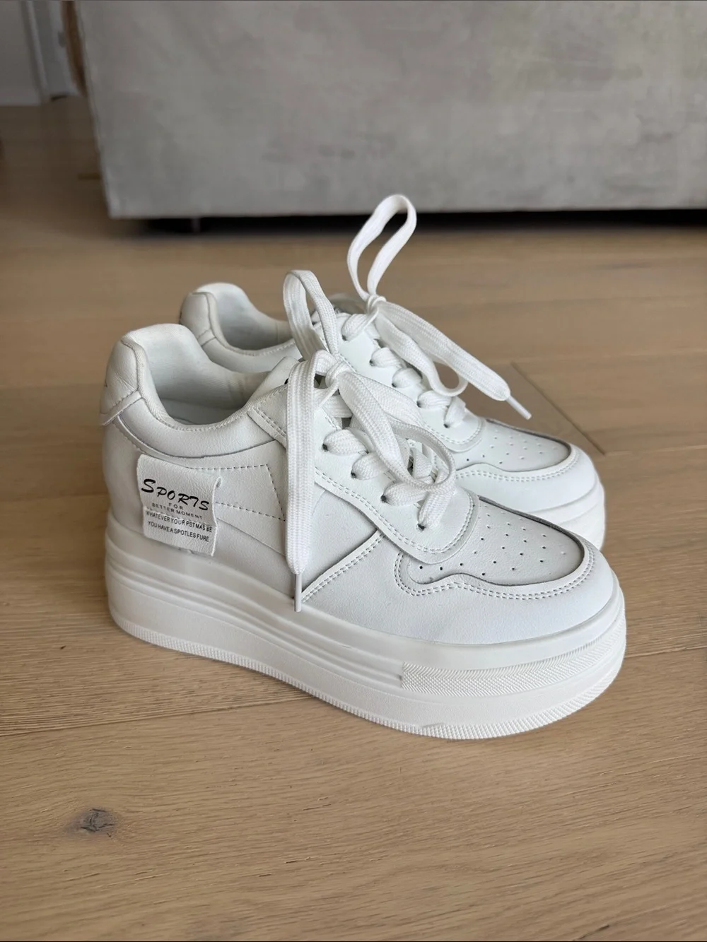 White Platform Sneakers